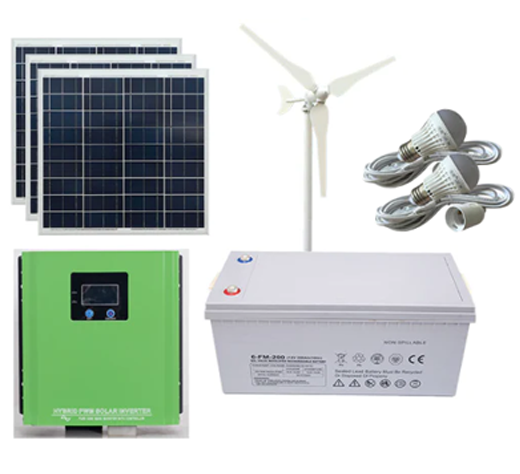 1500w wind solar hybrid system-home solar power wind turbine kits-Off grid
