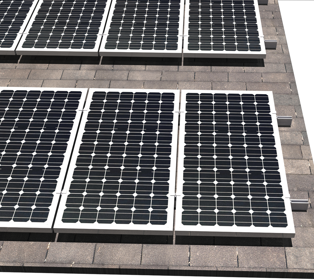 Asphalt Roof Solar Mounting L Feet Kit With EPDM or Flashing