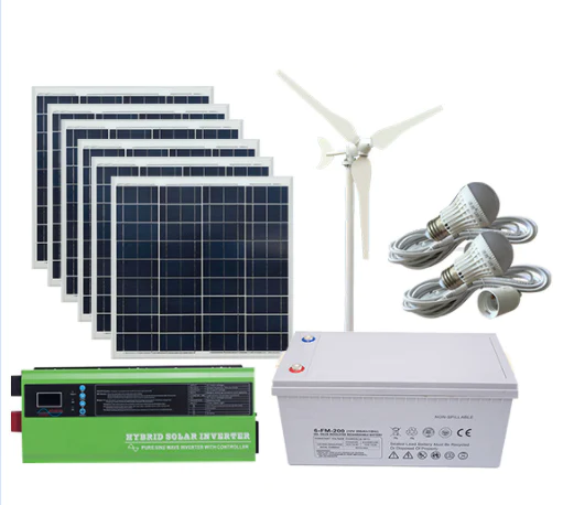 3kw wind solar hybrid system-home solar power wind turbine kits-Off grid