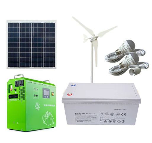 300w wind solar hybrid system-residential solar power wind turbine kits-Off grid