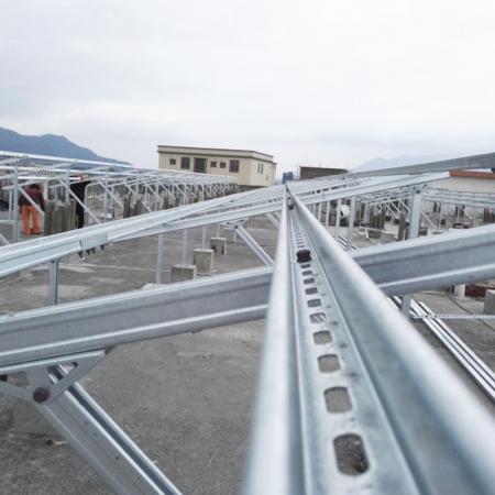 Hot-dip galvanized steel-ground solar mounting system -Q235 or Q355-photovoltaic brackets
